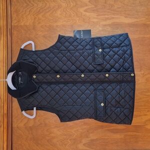 Ralph Lauren Women's BLACK Quilted Vest, size M